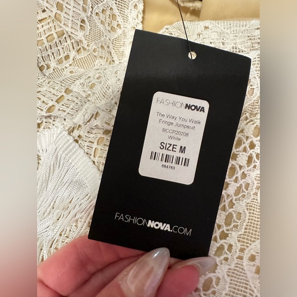 NWT Fashion Nova Fringe Jumpsuit Size Medium - Picture 6 of 8